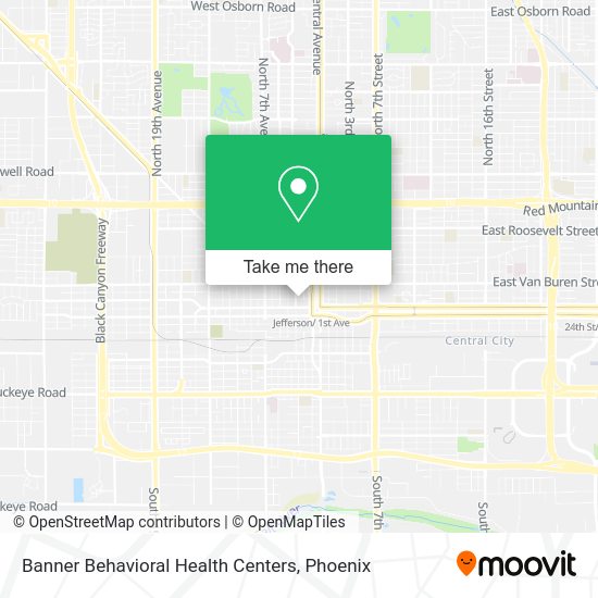 Banner Behavioral Health Centers map