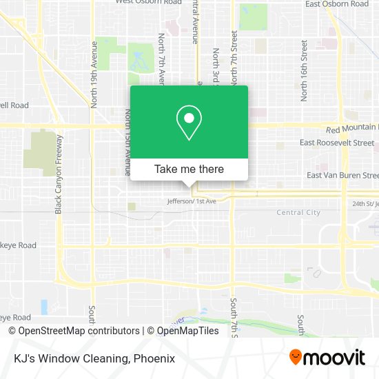 Mapa de KJ's Window Cleaning