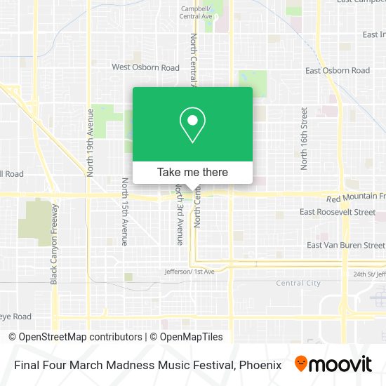 Final Four March Madness Music Festival map