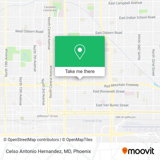 Celso Antonio Hernandez, MD map