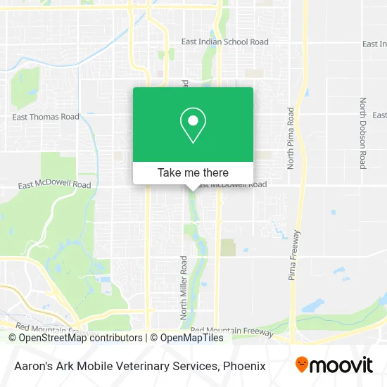 Aaron's Ark Mobile Veterinary Services map