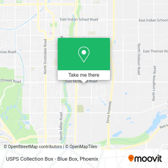 Mapa de USPS Collection Box - Blue Box