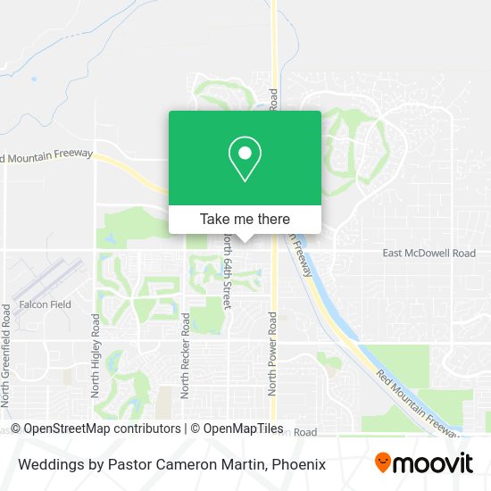 Weddings by Pastor Cameron Martin map