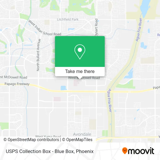 USPS Collection Box - Blue Box map