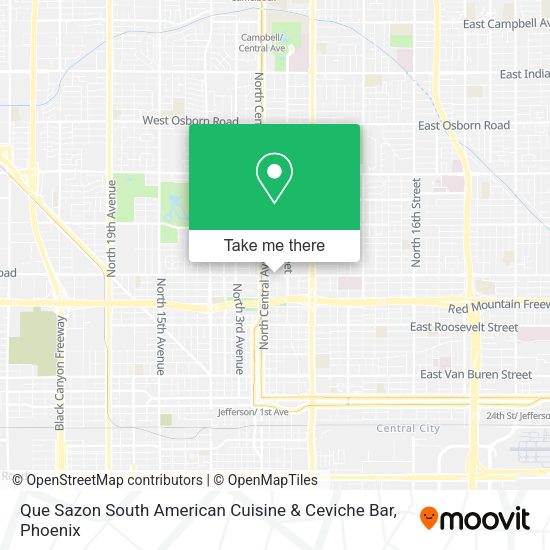 Mapa de Que Sazon South American Cuisine & Ceviche Bar
