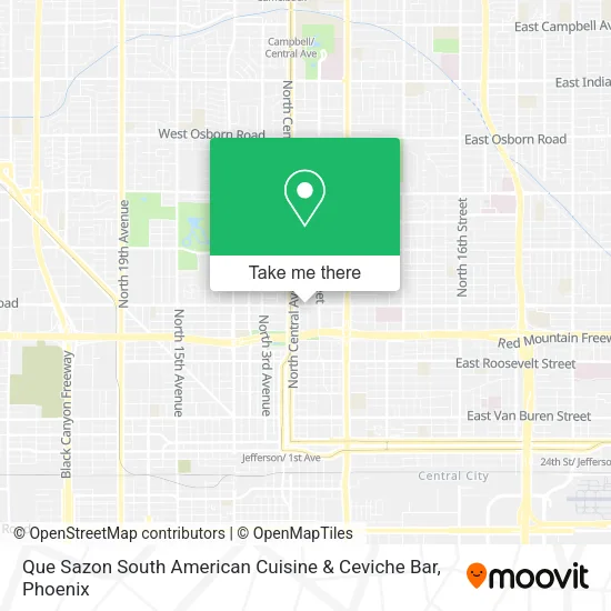 Que Sazon South American Cuisine & Ceviche Bar map