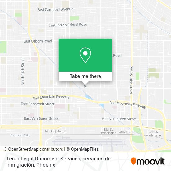 Teran Legal Document Services, servicios de Inmigración map