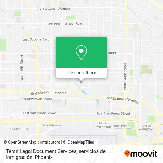 Teran Legal Document Services, servicios de Inmigración map