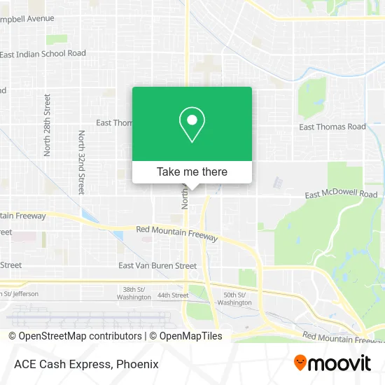 Mapa de ACE Cash Express