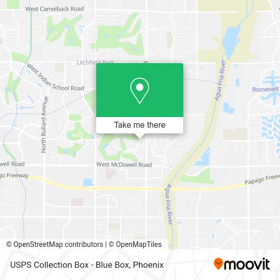 USPS Collection Box - Blue Box map