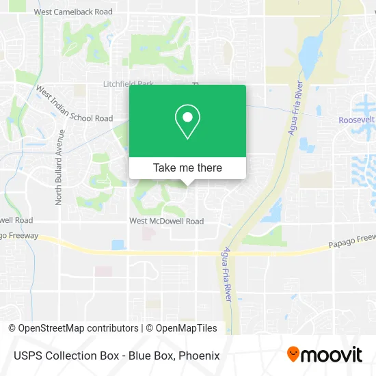 USPS Collection Box - Blue Box map