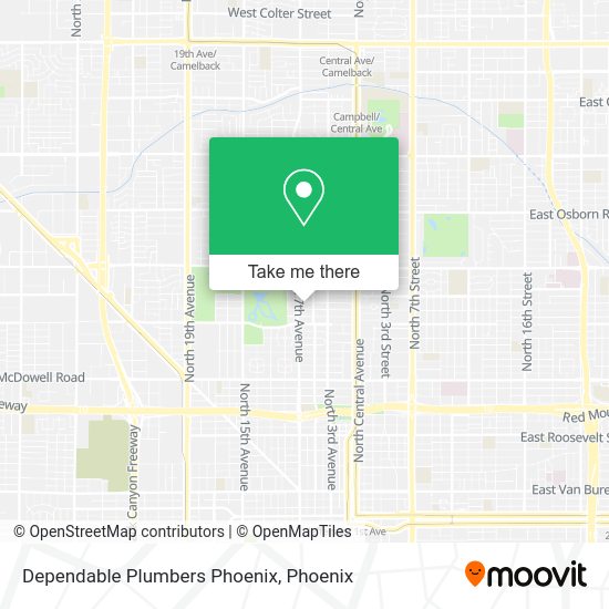 Dependable Plumbers Phoenix map