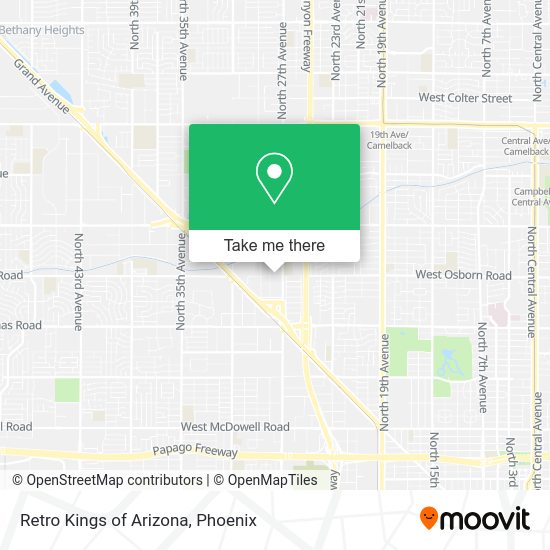 Retro Kings of Arizona map