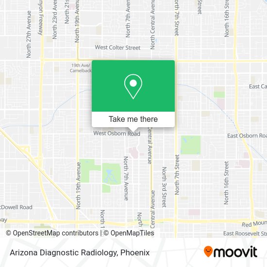 Arizona Diagnostic Radiology map