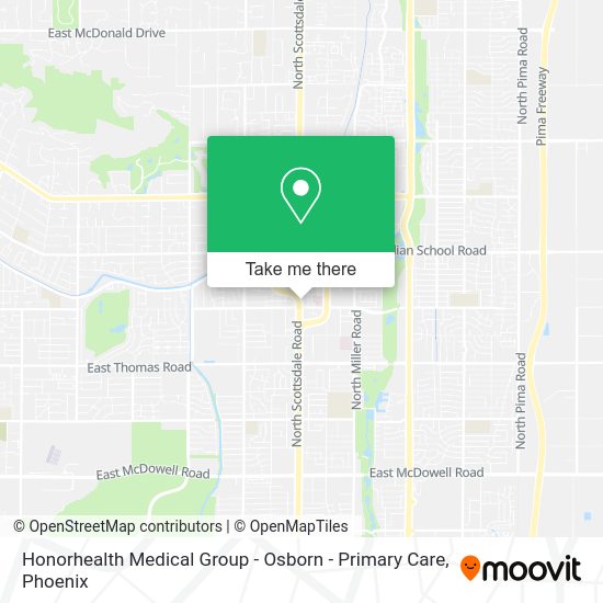 Honorhealth Medical Group - Osborn - Primary Care map