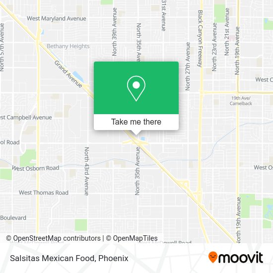 Salsitas Mexican Food map