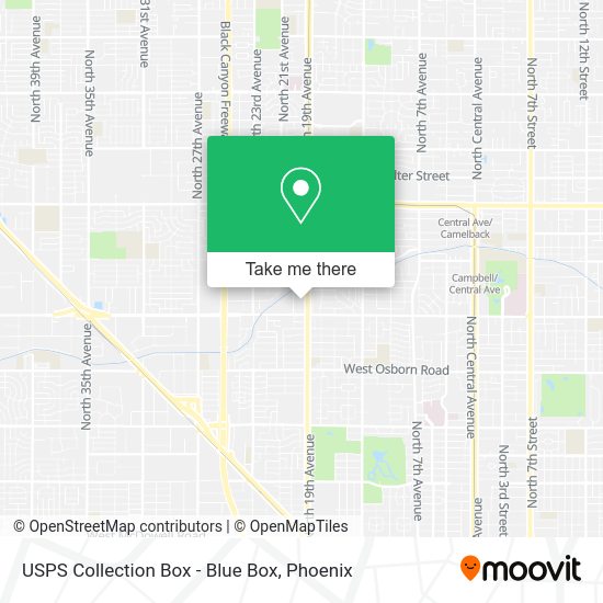 USPS Collection Box - Blue Box map