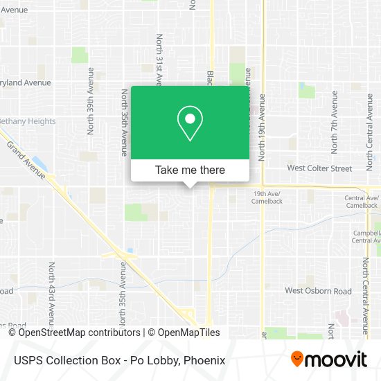 USPS Collection Box - Po Lobby map