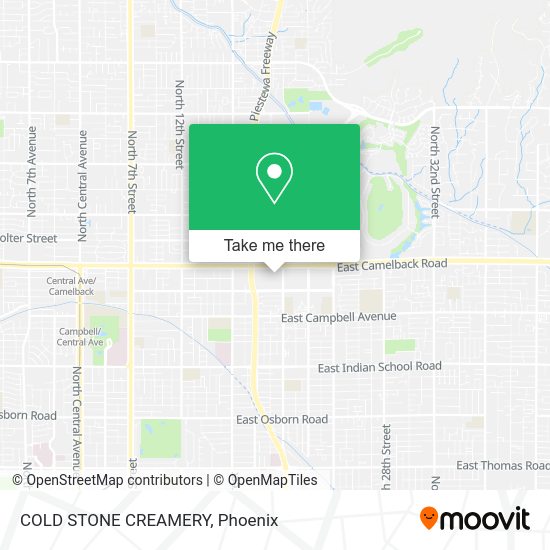 COLD STONE CREAMERY map