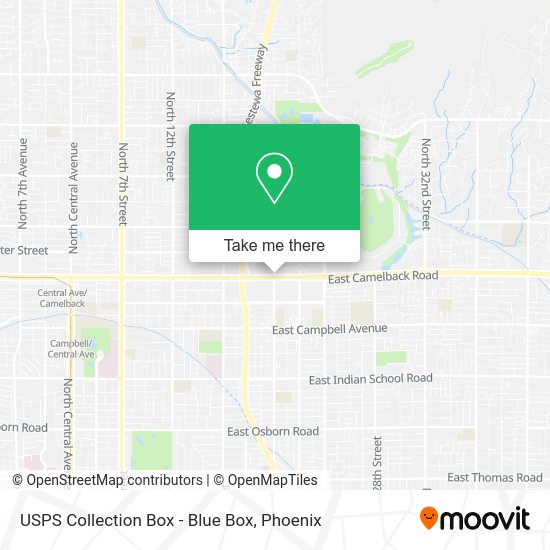 USPS Collection Box - Blue Box map