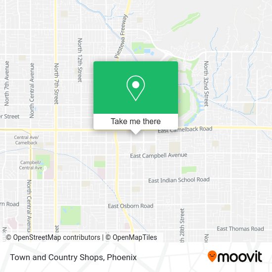Town and Country Shops map