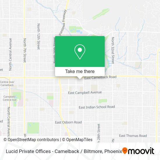 Mapa de Lucid Private Offices - Camelback / Biltmore