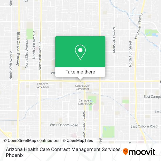 Arizona Health Care Contract Management Services map