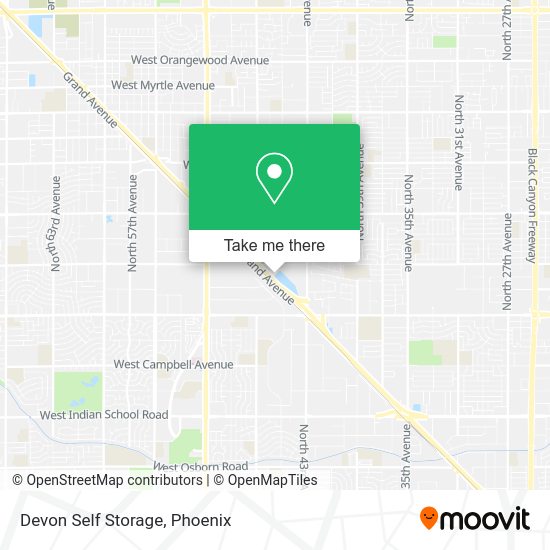 Devon Self Storage map