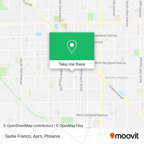 Mapa de Sadie Franco, Aprn