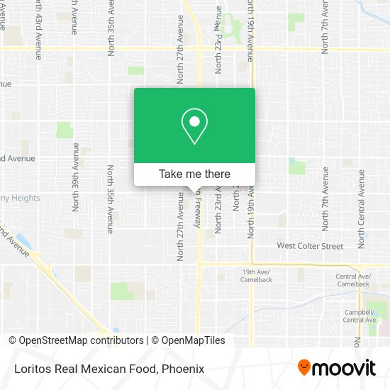 Mapa de Loritos Real Mexican Food
