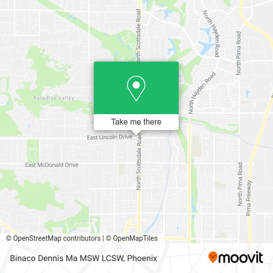 Binaco Dennis Ma MSW LCSW map