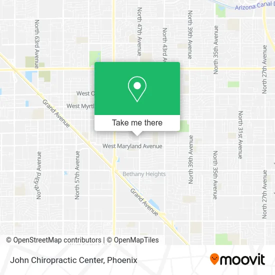 John Chiropractic Center map