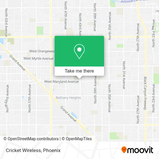 Cricket Wireless map