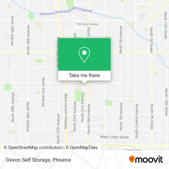 Devon Self Storage map