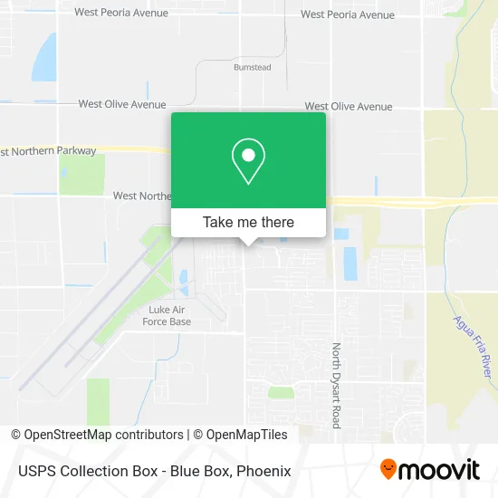 USPS Collection Box - Blue Box map