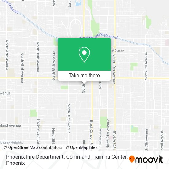 Phoenix Fire Department. Command Training Center map