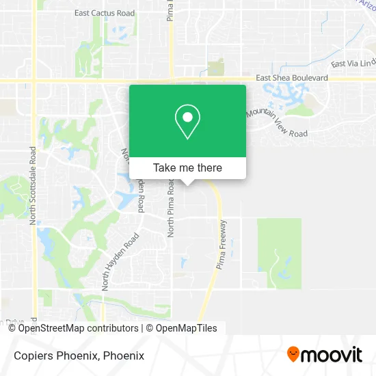 Copiers Phoenix map