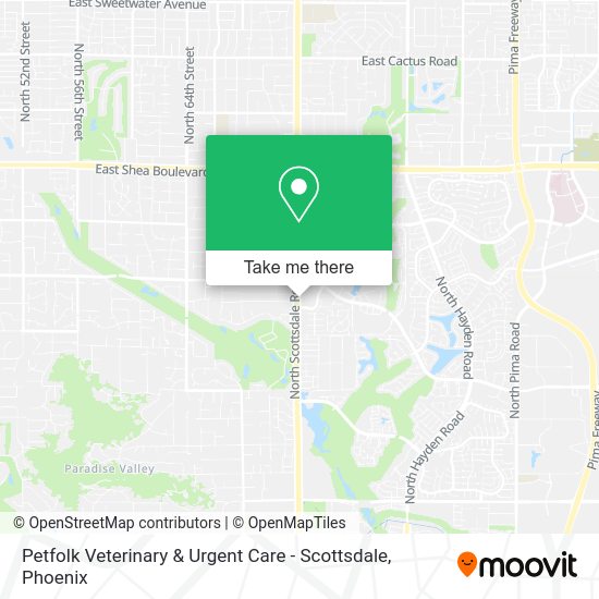 Mapa de Petfolk Veterinary & Urgent Care - Scottsdale