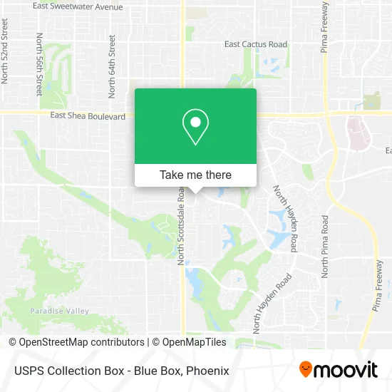 Mapa de USPS Collection Box - Blue Box