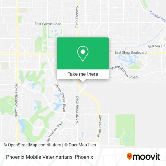 Mapa de Phoenix Mobile Veterinarians