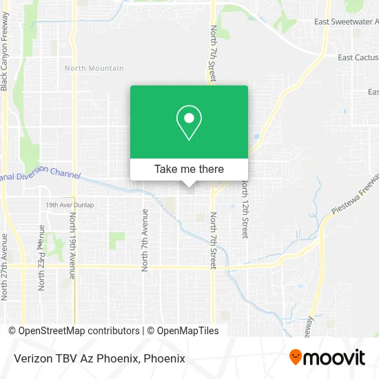 Verizon TBV Az Phoenix map
