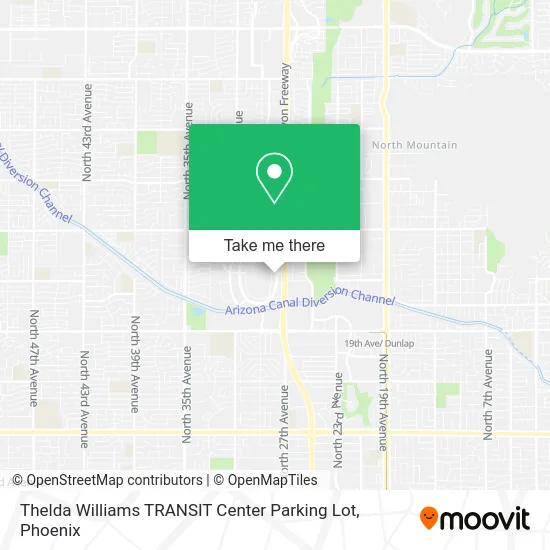 Mapa de Thelda Williams TRANSIT Center Parking Lot