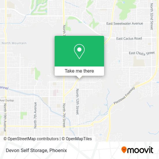 Devon Self Storage map