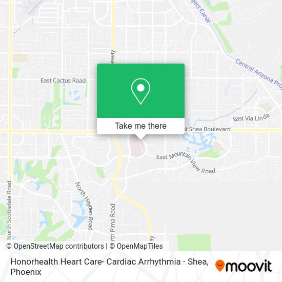 Mapa de Honorhealth Heart Care- Cardiac Arrhythmia - Shea
