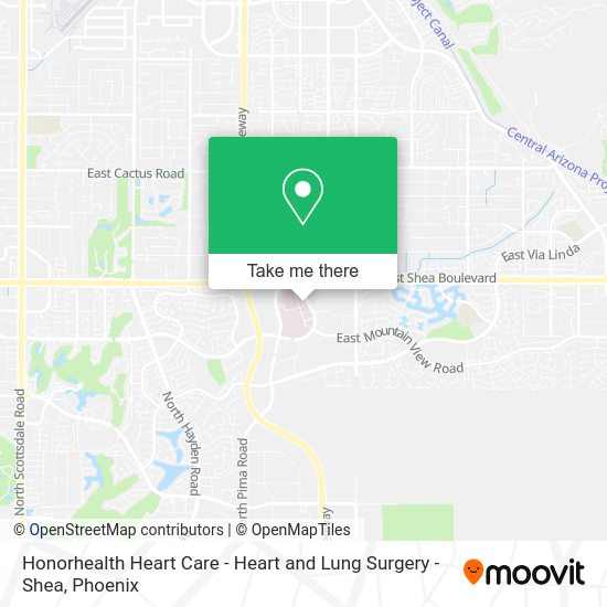 Honorhealth Heart Care - Heart and Lung Surgery - Shea map