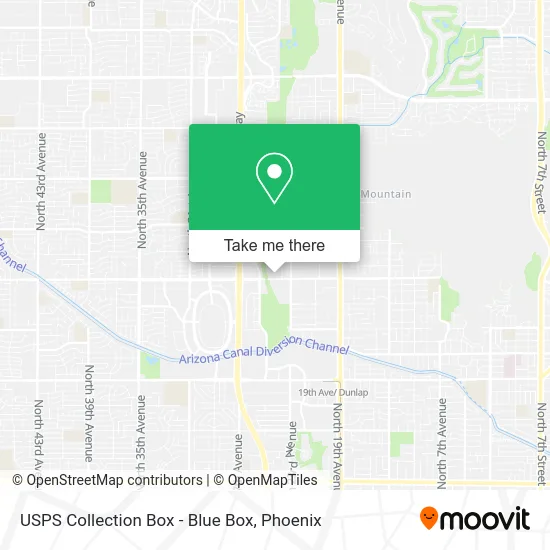 USPS Collection Box - Blue Box map