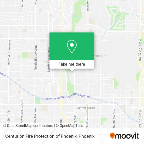 Centurion Fire Protection of Phoenix map
