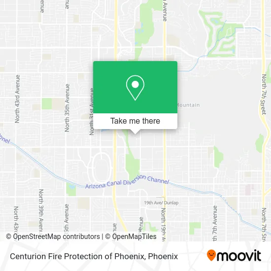 Centurion Fire Protection of Phoenix map