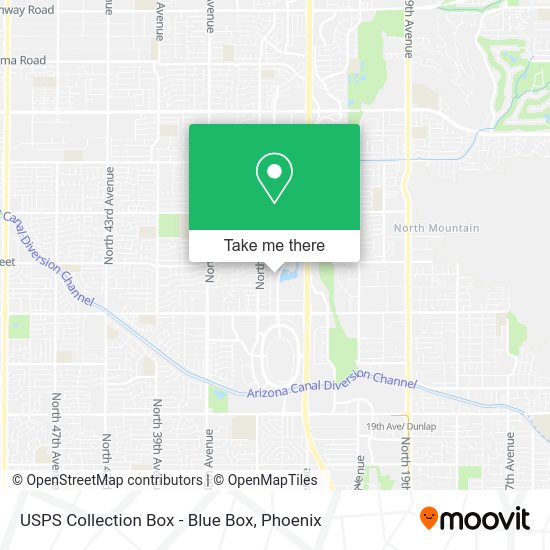 USPS Collection Box - Blue Box map
