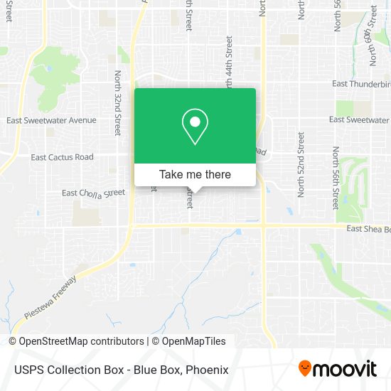 USPS Collection Box - Blue Box map